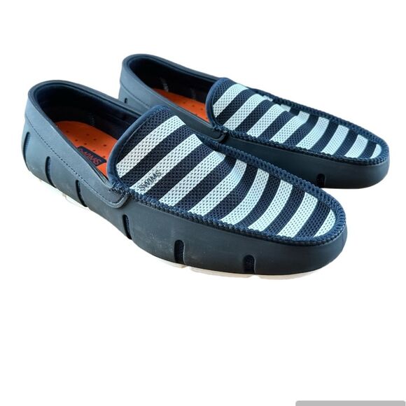 Swims Striped Venetian Loafers Boat Shoe Water Moccasin Men’s Slip On - Picture 11 of 13